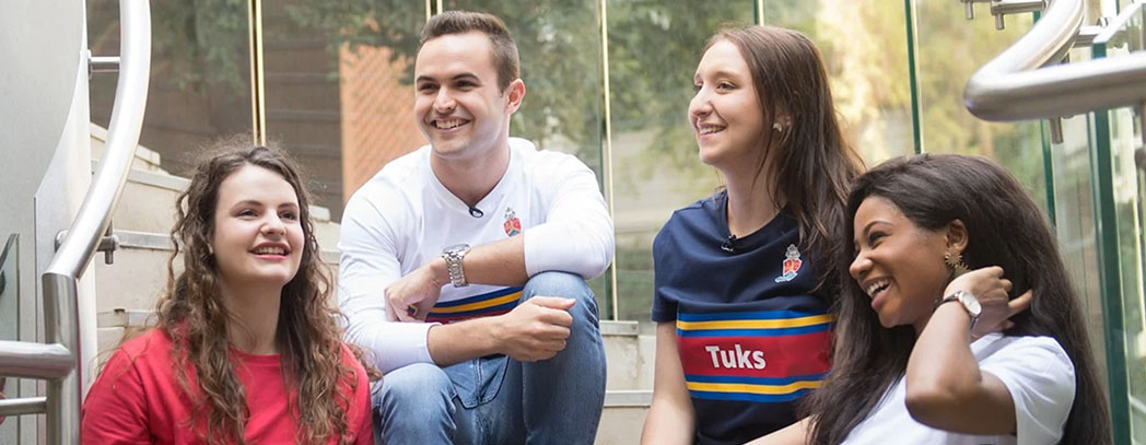 Students smiling